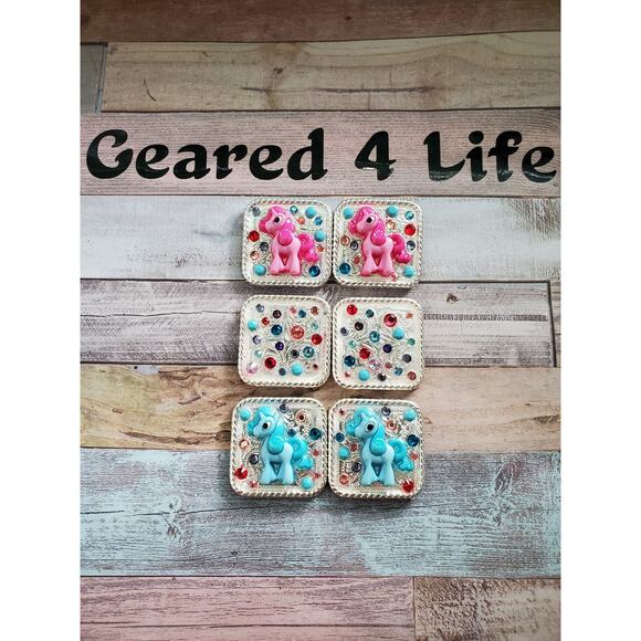 Unicorn conchos saddle tack set , unicorn concho, unicorn tack, unique concho - Picture 4 of 5